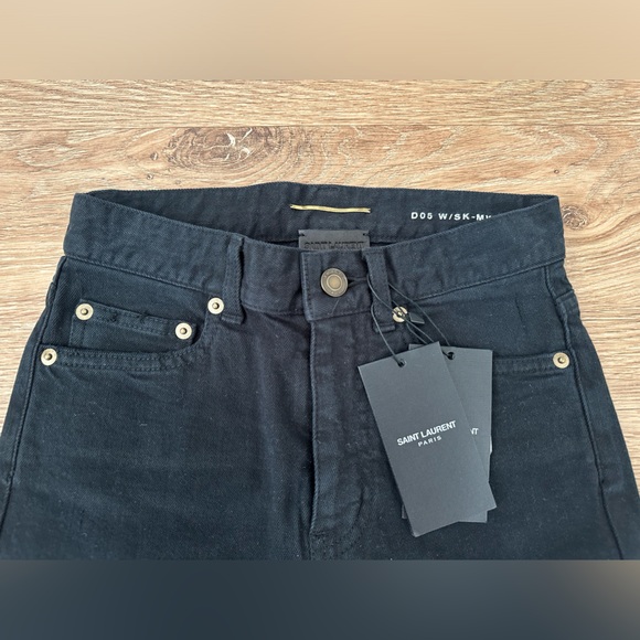 Saint Laurent Medium Waist Black Skinny Leg Jeans NWT - Picture 5 of 9